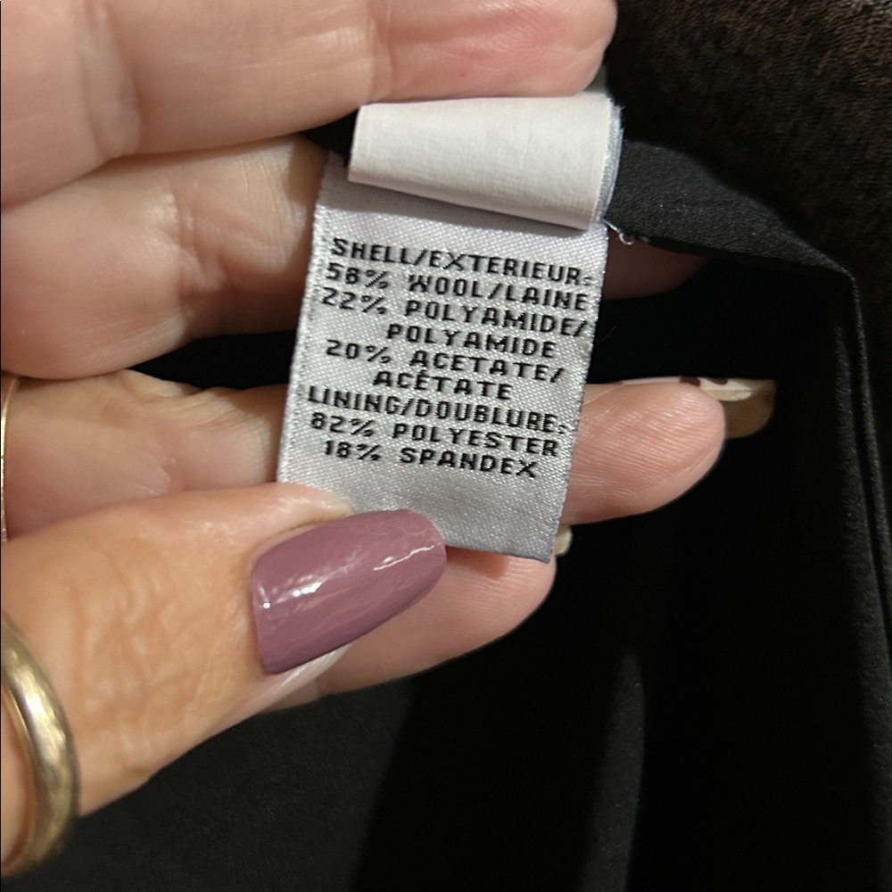 Diane Von Furstenberg Elegant Black and Gray Women's Coat - Picture 10 of 11